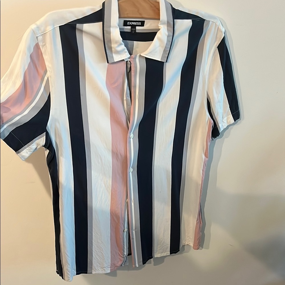 Express Striped Button-Up Shirt